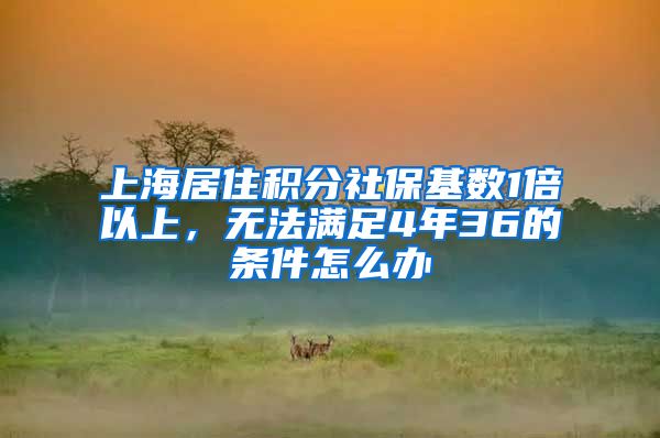 上海居住积分社保基数1倍以上，无法满足4年36的条件怎么办