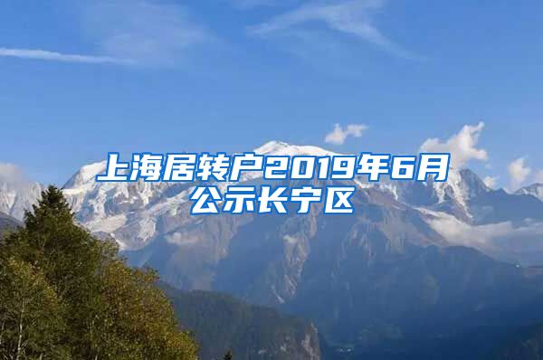 上海居转户2019年6月公示长宁区