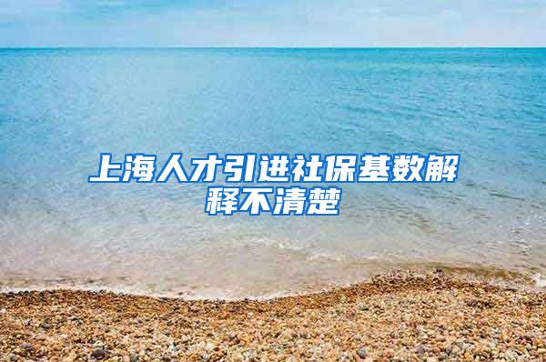 上海人才引进社保基数解释不清楚