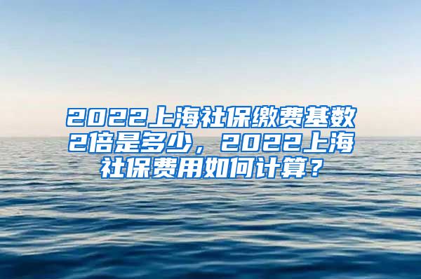 2022上海社保缴费基数2倍是多少，2022上海社保费用如何计算？