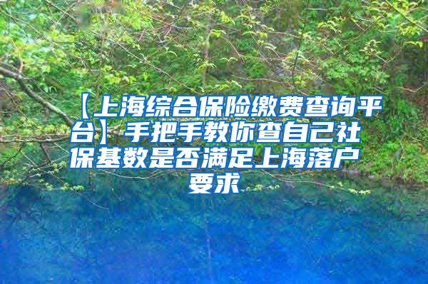 【上海综合保险缴费查询平台】手把手教你查自己社保基数是否满足上海落户要求