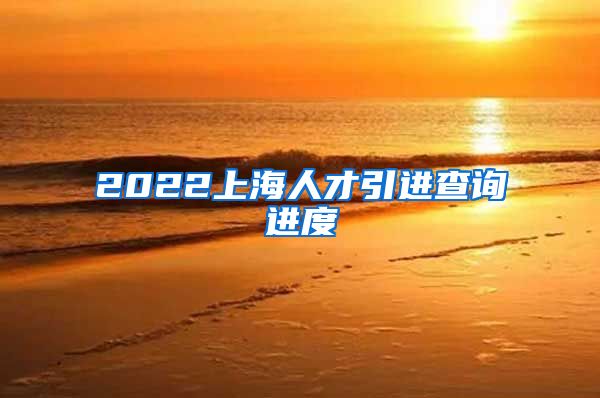 2022上海人才引进查询进度