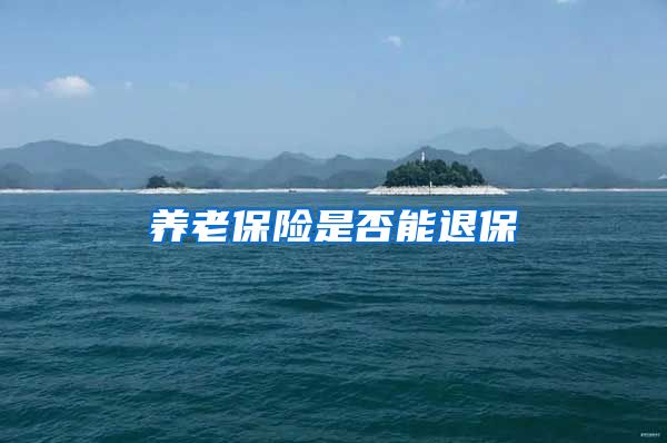 养老保险是否能退保