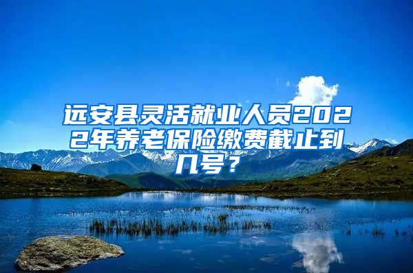 远安县灵活就业人员2022年养老保险缴费截止到几号？