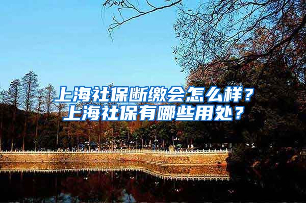 上海社保断缴会怎么样？上海社保有哪些用处？