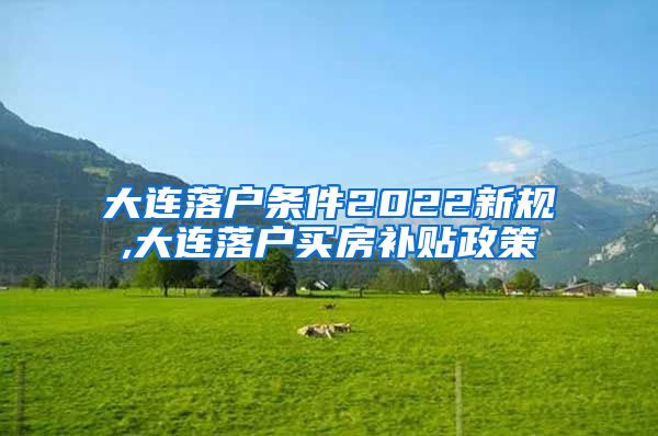 大连落户条件2022新规,大连落户买房补贴政策