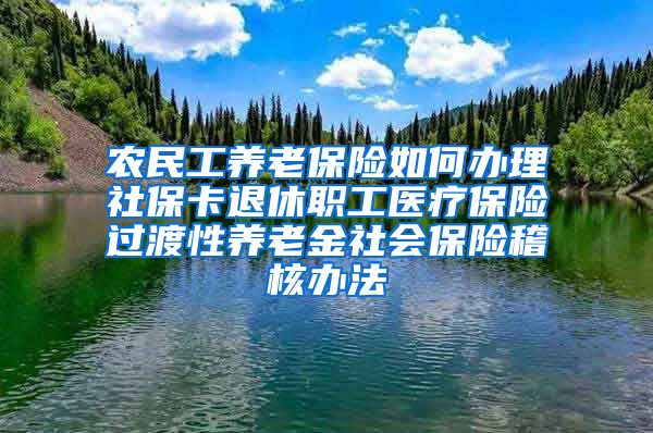 农民工养老保险如何办理社保卡退休职工医疗保险过渡性养老金社会保险稽核办法