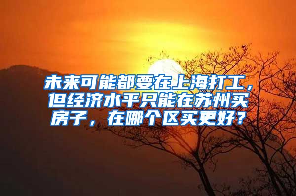 未来可能都要在上海打工，但经济水平只能在苏州买房子，在哪个区买更好？