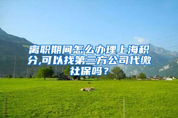 离职期间怎么办理上海积分,可以找第三方公司代缴社保吗？