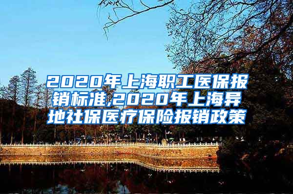 2020年上海职工医保报销标准,2020年上海异地社保医疗保险报销政策