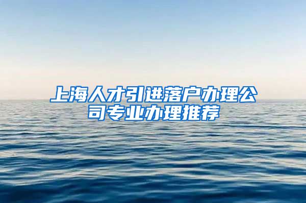 上海人才引进落户办理公司专业办理推荐