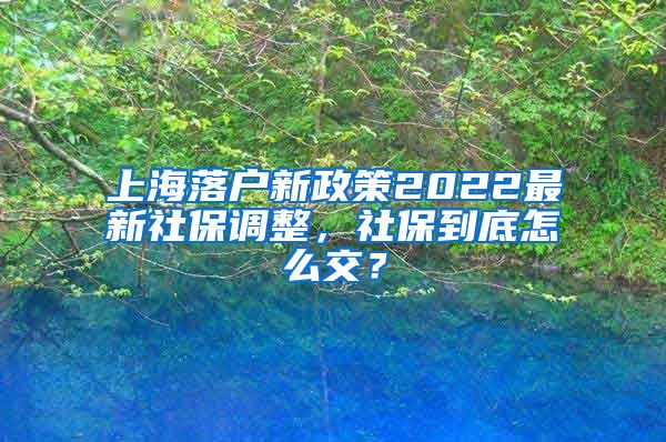 上海落户新政策2022最新社保调整，社保到底怎么交？