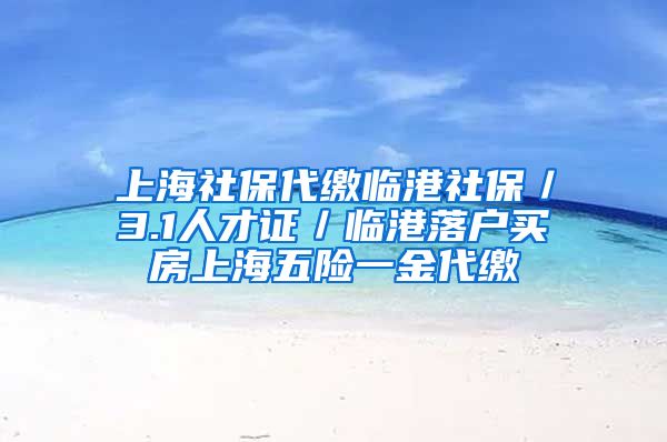 上海社保代缴临港社保／3.1人才证／临港落户买房上海五险一金代缴