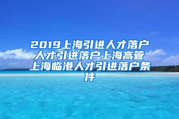 2019上海引进人才落户 人才引进落户上海高管 上海临港人才引进落户条件