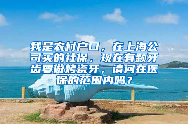 我是农村户口，在上海公司买的社保，现在有颗牙齿要做烤瓷牙，请问在医保的范围内吗？