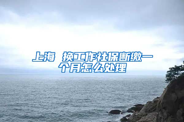 上海 换工作社保断缴一个月怎么处理