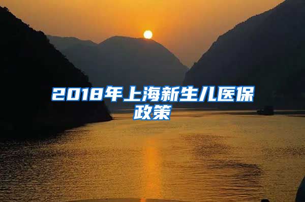 2018年上海新生儿医保政策