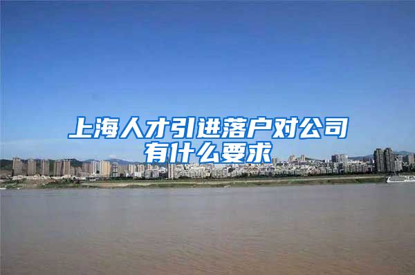 上海人才引进落户对公司有什么要求