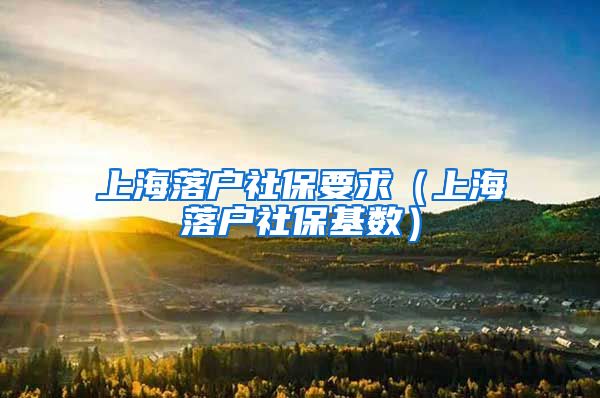 上海落户社保要求（上海落户社保基数）