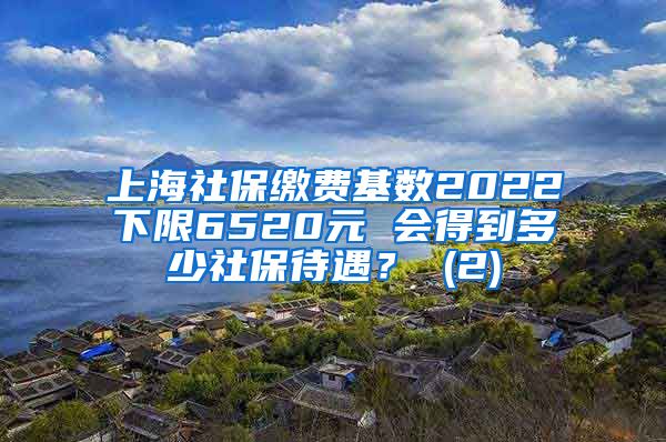 上海社保缴费基数2022下限6520元 会得到多少社保待遇？ (2)