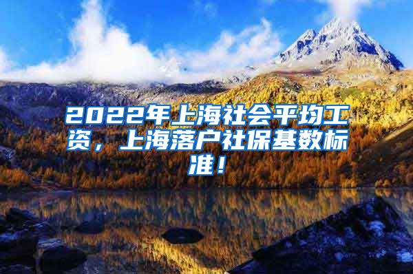 2022年上海社会平均工资，上海落户社保基数标准！