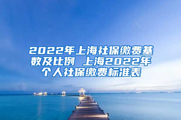 2022年上海社保缴费基数及比例 上海2022年个人社保缴费标准表