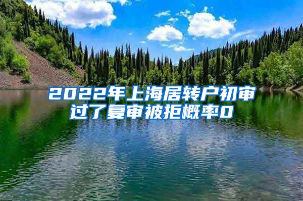 2022年上海居转户初审过了复审被拒概率0