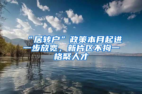 “居转户”政策本月起进一步放宽，新片区不拘一格聚人才