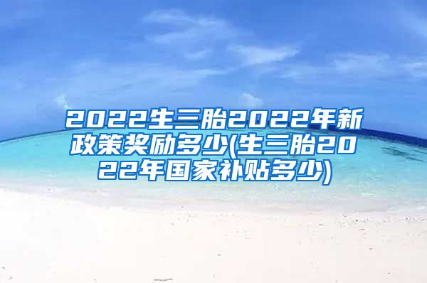 2022生三胎2022年新政策奖励多少(生三胎2022年国家补贴多少)