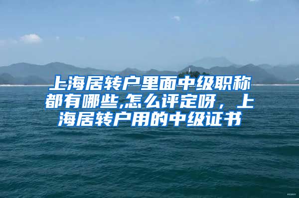 上海居转户里面中级职称都有哪些,怎么评定呀，上海居转户用的中级证书