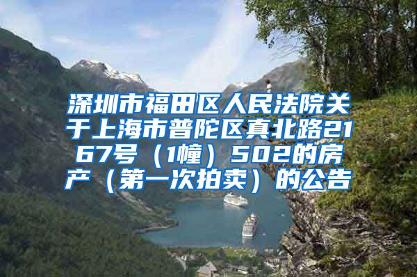 深圳市福田区人民法院关于上海市普陀区真北路2167号（1幢）502的房产（第一次拍卖）的公告