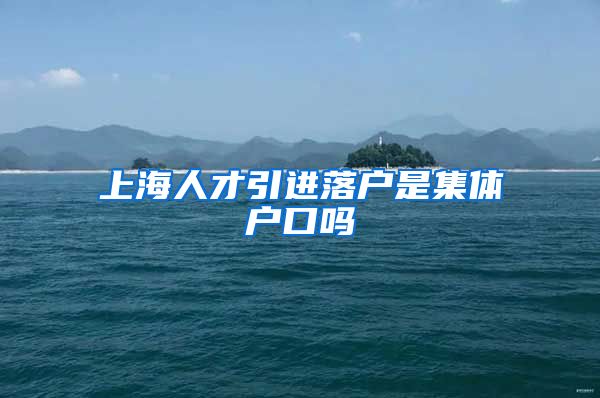 上海人才引进落户是集体户口吗