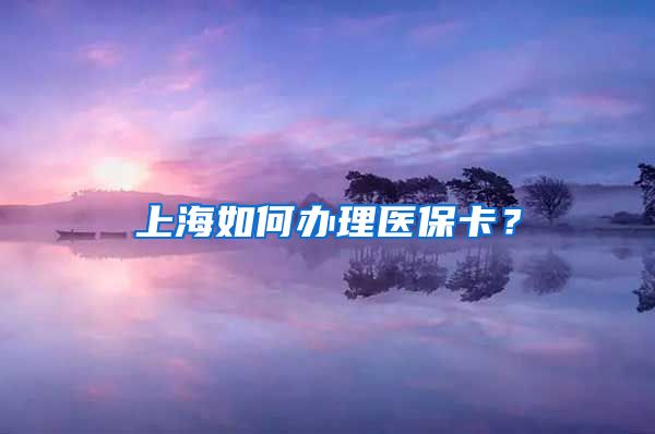 上海如何办理医保卡？