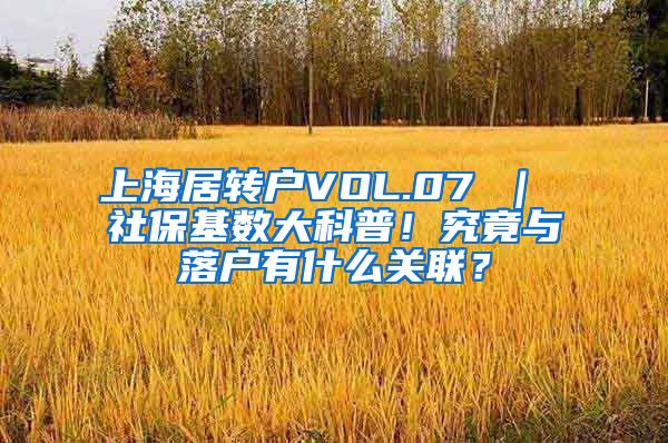 上海居转户VOL.07 ｜ 社保基数大科普！究竟与落户有什么关联？