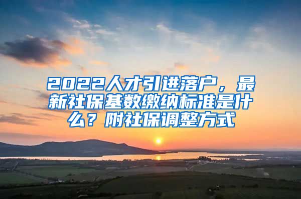 2022人才引进落户，最新社保基数缴纳标准是什么？附社保调整方式