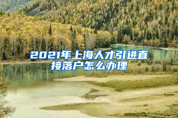 2021年上海人才引进直接落户怎么办理