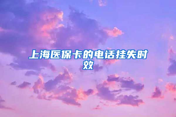 上海医保卡的电话挂失时效