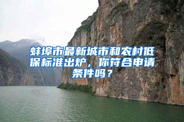 蚌埠市最新城市和农村低保标准出炉，你符合申请条件吗？