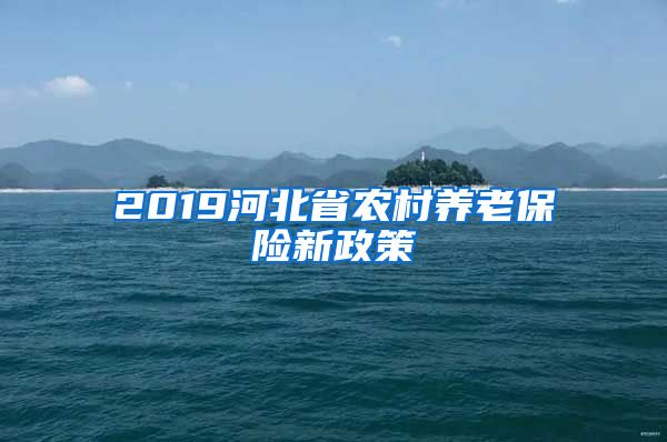 2019河北省农村养老保险新政策