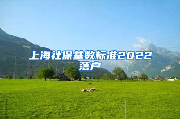 上海社保基数标准2022落户