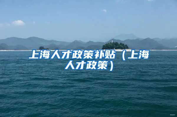 上海人才政策补贴（上海人才政策）