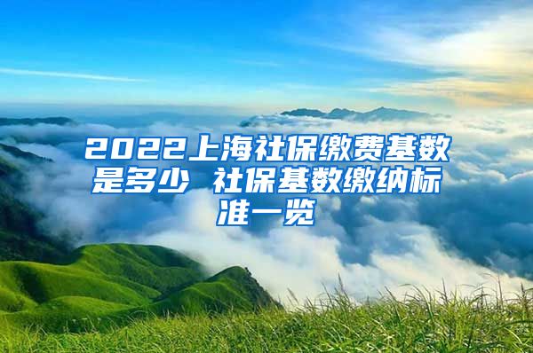 2022上海社保缴费基数是多少 社保基数缴纳标准一览