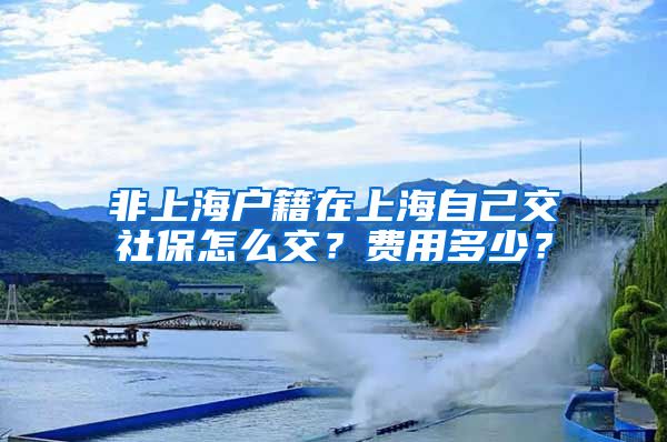 非上海户籍在上海自己交社保怎么交？费用多少？