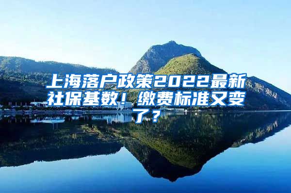 上海落户政策2022最新社保基数！缴费标准又变了？