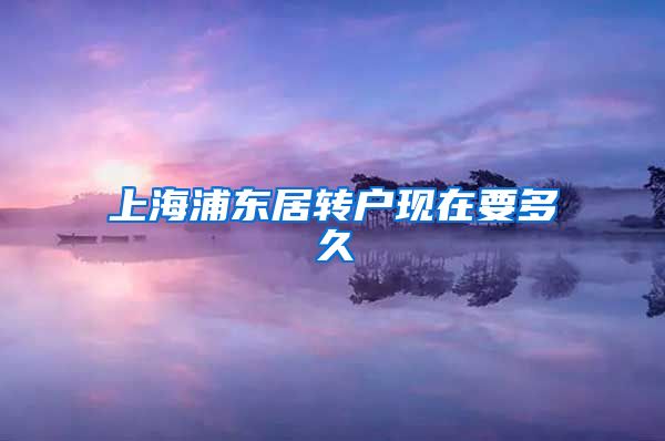 上海浦东居转户现在要多久