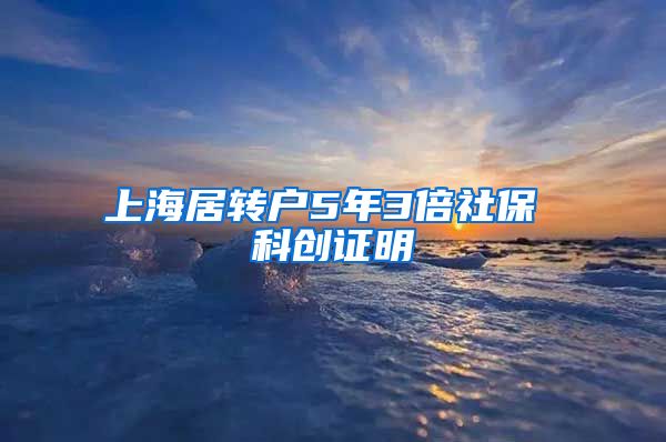 上海居转户5年3倍社保 科创证明