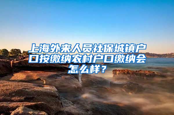 上海外来人员社保城镇户口按缴纳农村户口缴纳会怎么样？