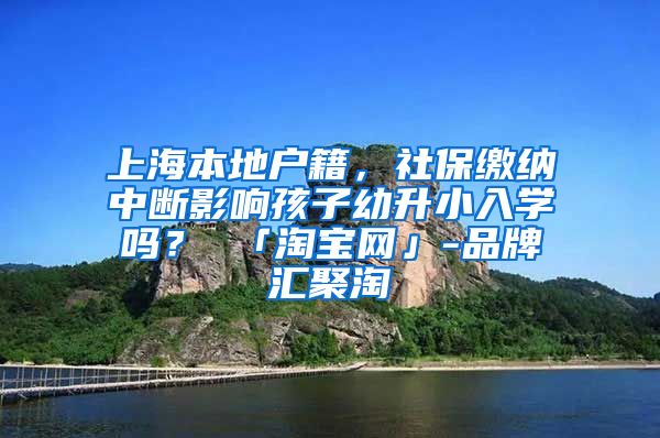 上海本地户籍，社保缴纳中断影响孩子幼升小入学吗？ 「淘宝网」-品牌汇聚淘