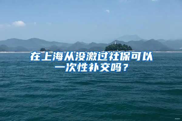 在上海从没激过社保可以一次性补交吗？