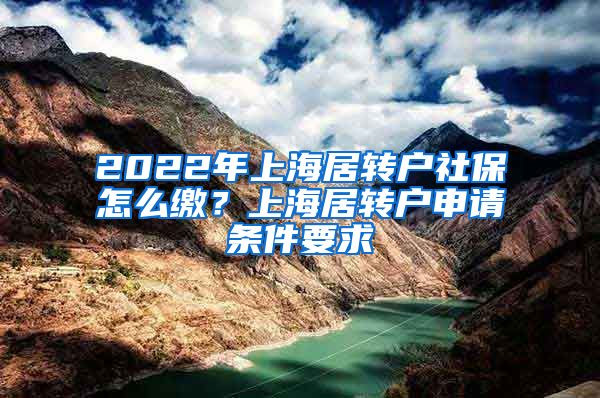 2022年上海居转户社保怎么缴？上海居转户申请条件要求